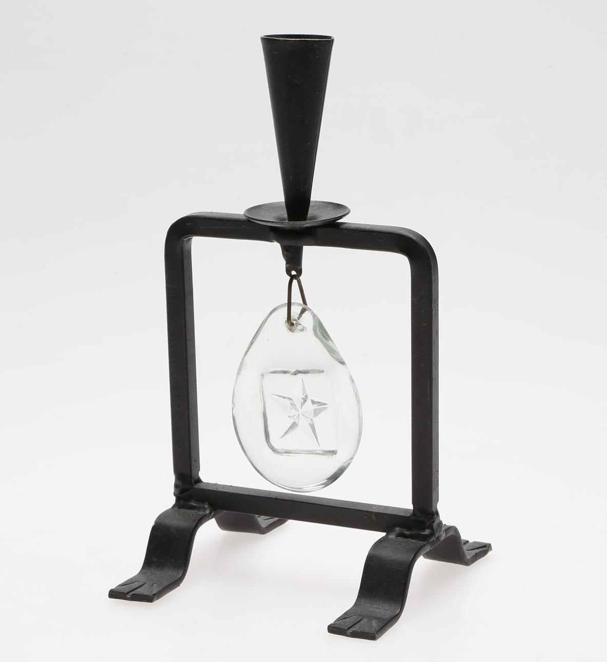 LJUSSTAKE, smide och glas, Erik Höglund, Boda.