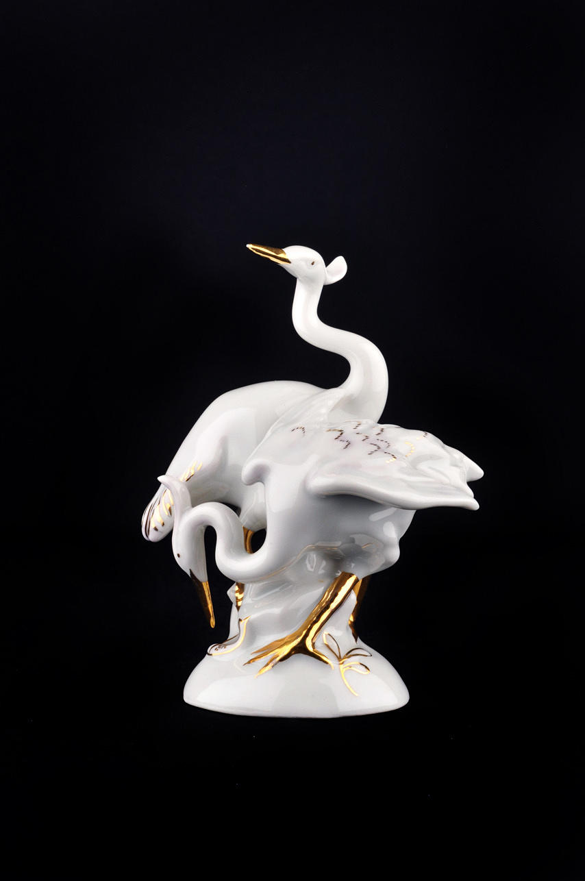 ROYAL DUX. ”Två kranar.” Liten grupp av figurer.