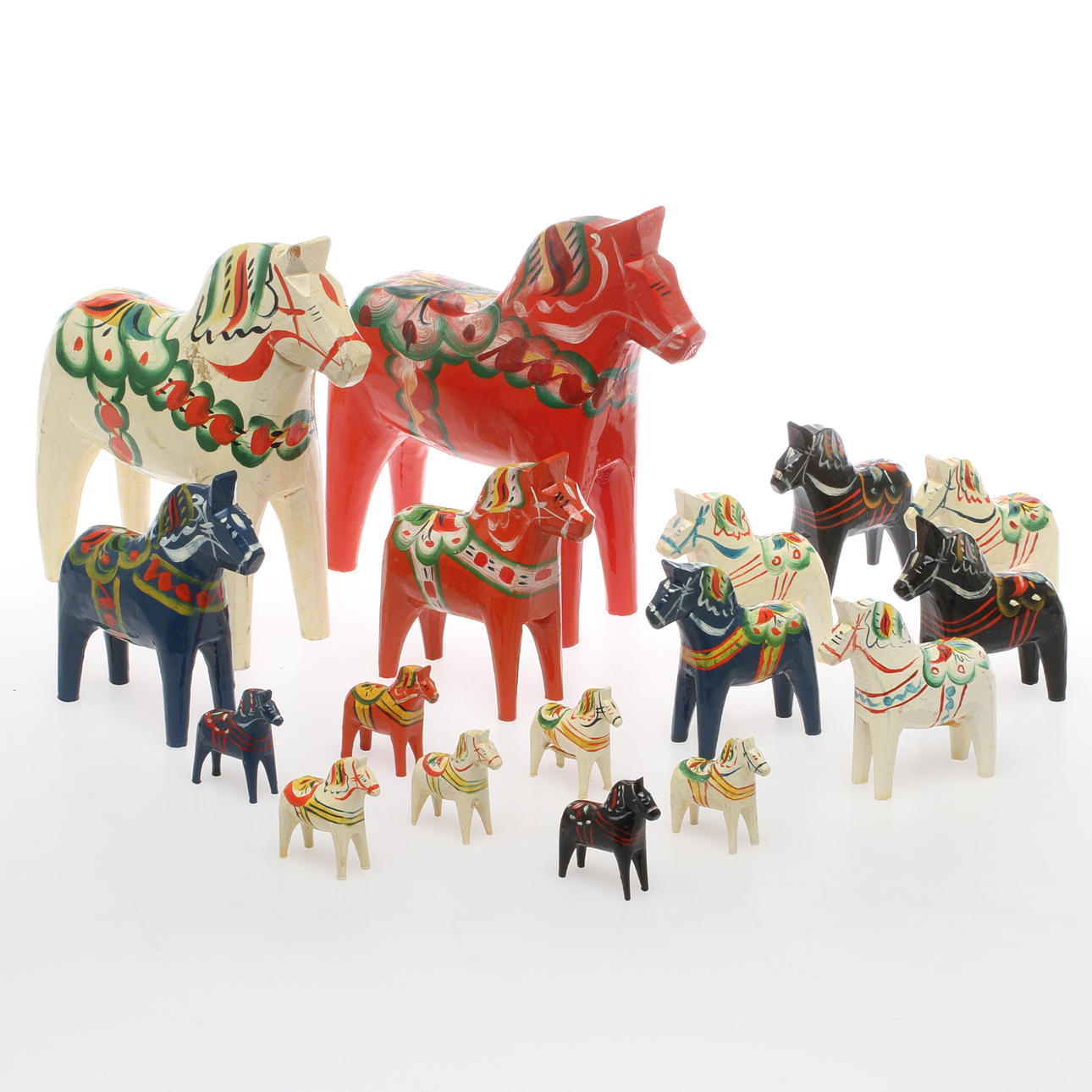 DALAHÄSTAR, 17 st, 1900-talets andra hälft.