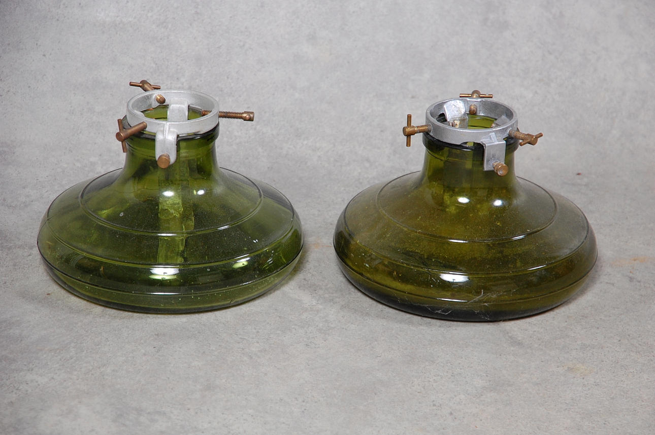 JULGRANSFÖTTER, 2 st, glas " Mignon " Bulach Schweiz.