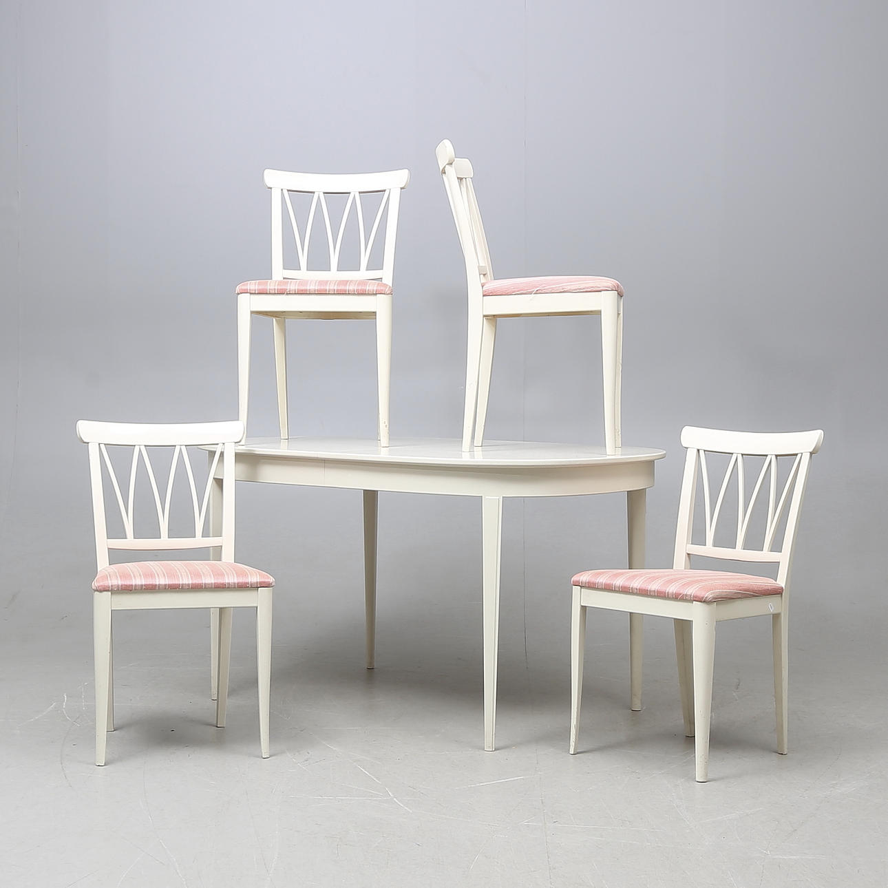 MATSALSGRUPP, 5 delar, "Pyramid", Carl Malmsten, 1900-talets andra hälft.