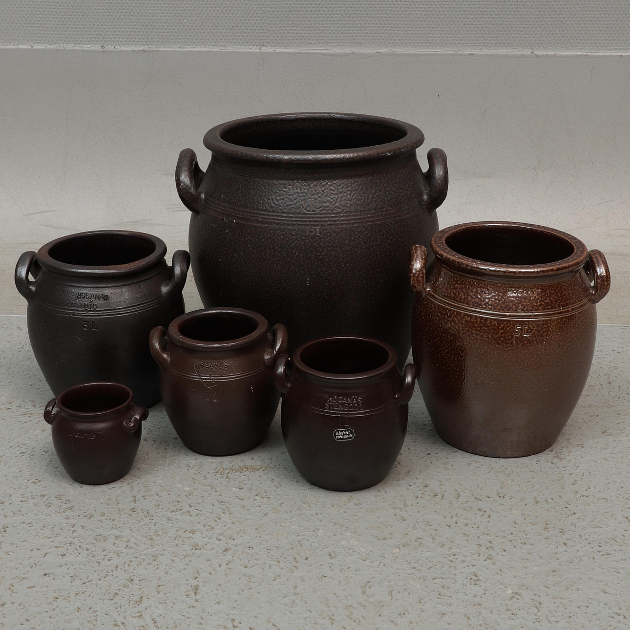 KRUS, 6 stk. keramik, Höganäs.