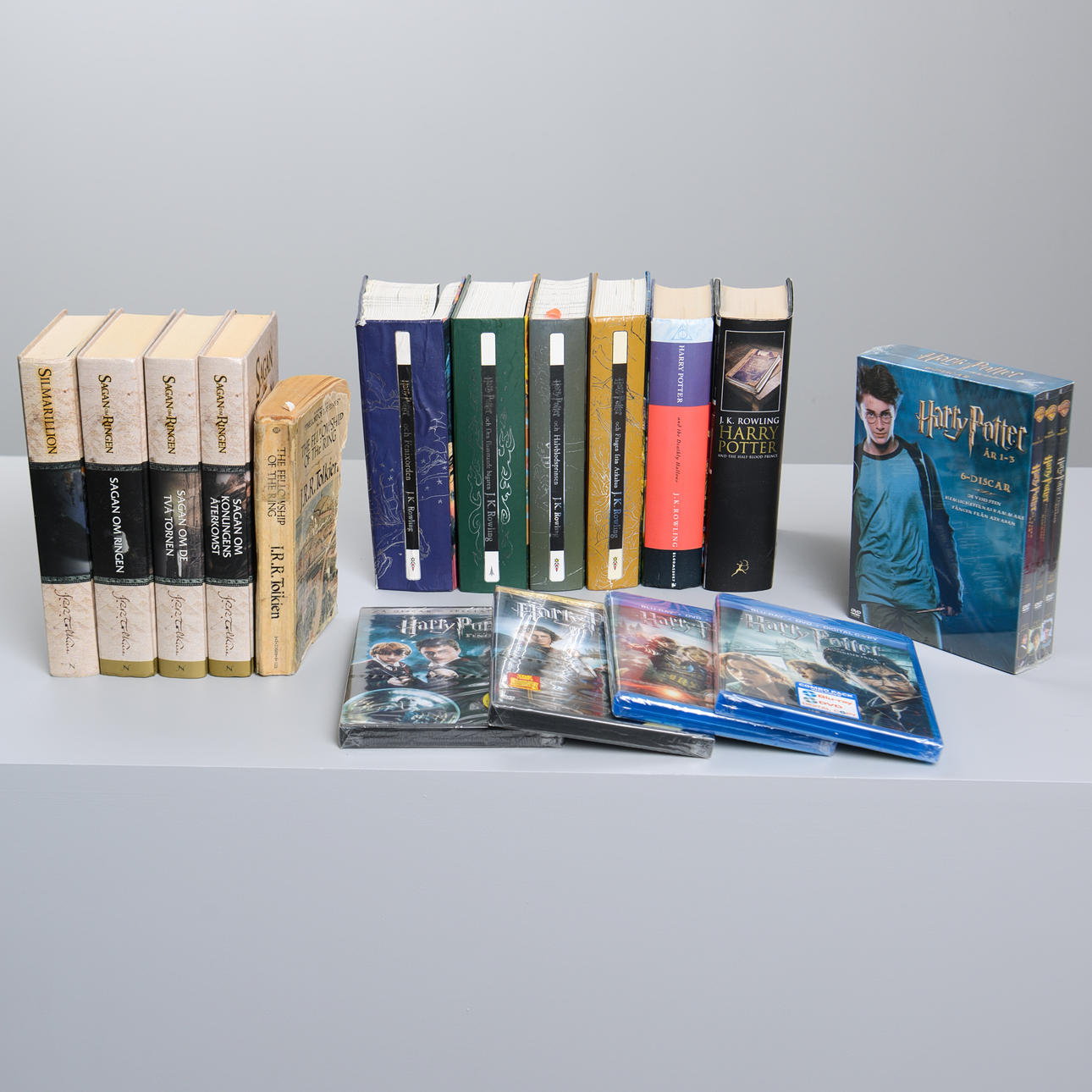 HARRY POTTER, böcker och dvd-filmer samt Sagan om ringen-böcker.