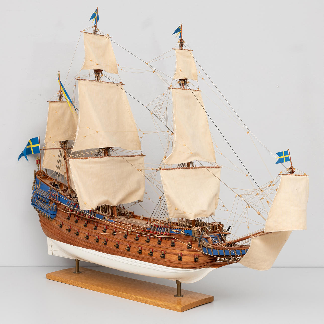 MODELLFARTYG, Regalskeppet Vasa, 1628. Sent 1900-tal.