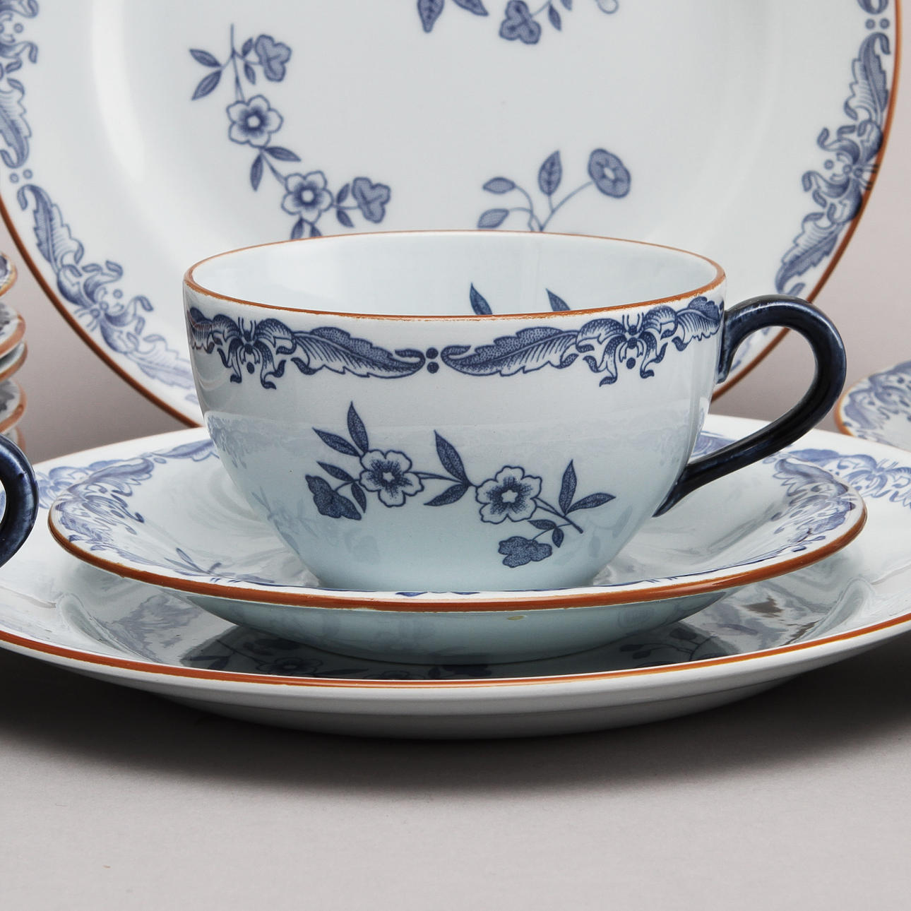 SERVISDELAR, 7 delar, porslin, "Ostindia", Rörstrand.