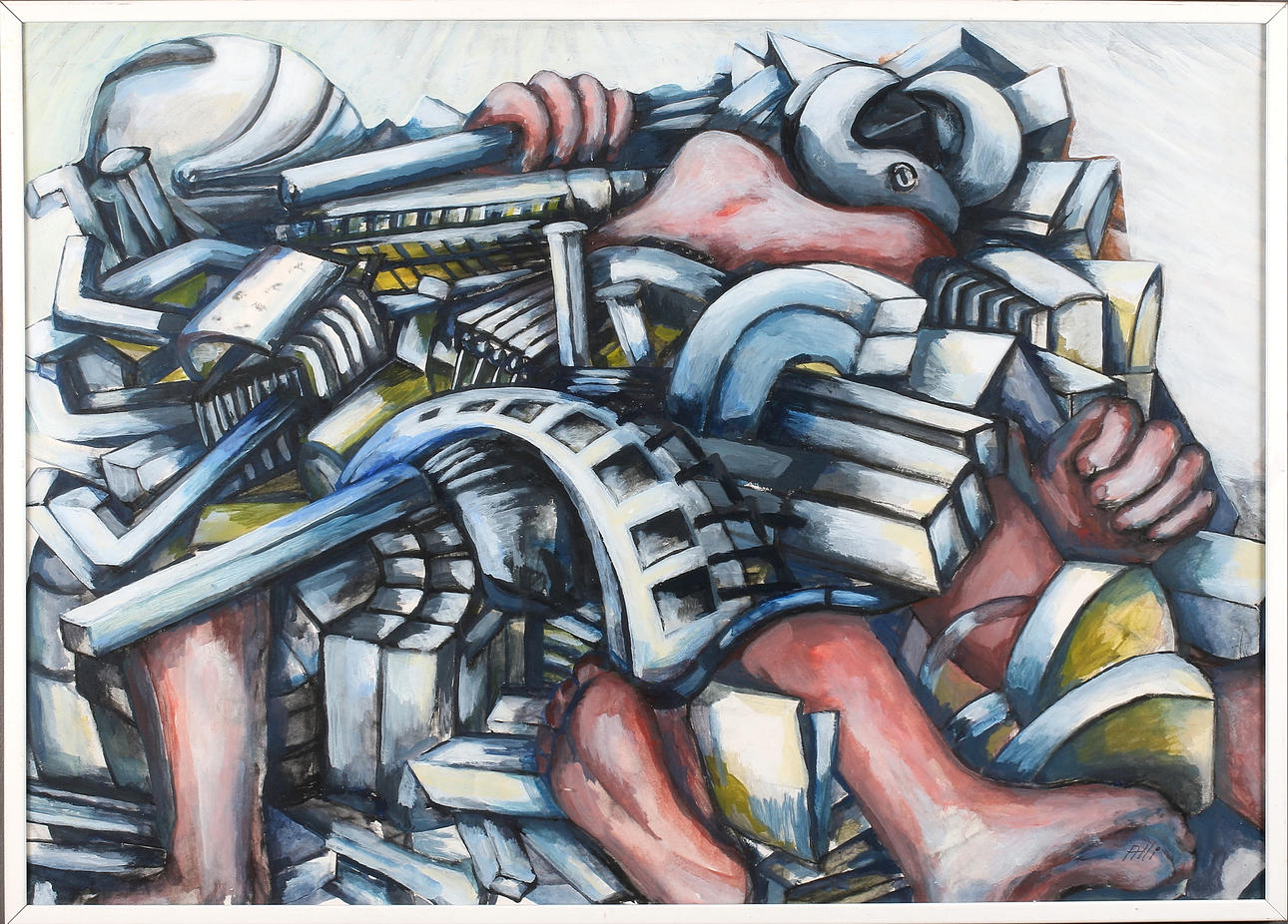 ATTI JOHANSSON. "Don Quijote", gouache, signerad.