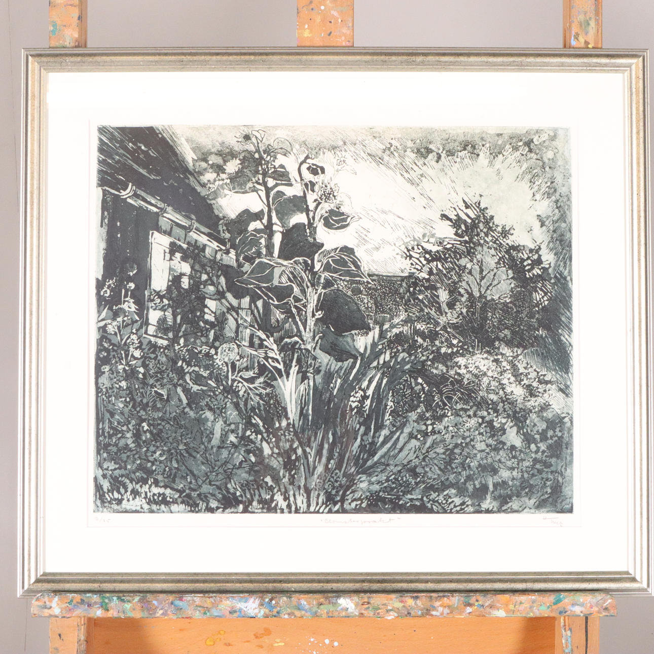 HILDEGARD FALK. LITHOGRAPH, “Flower splendor” signed and numbered 3/35.