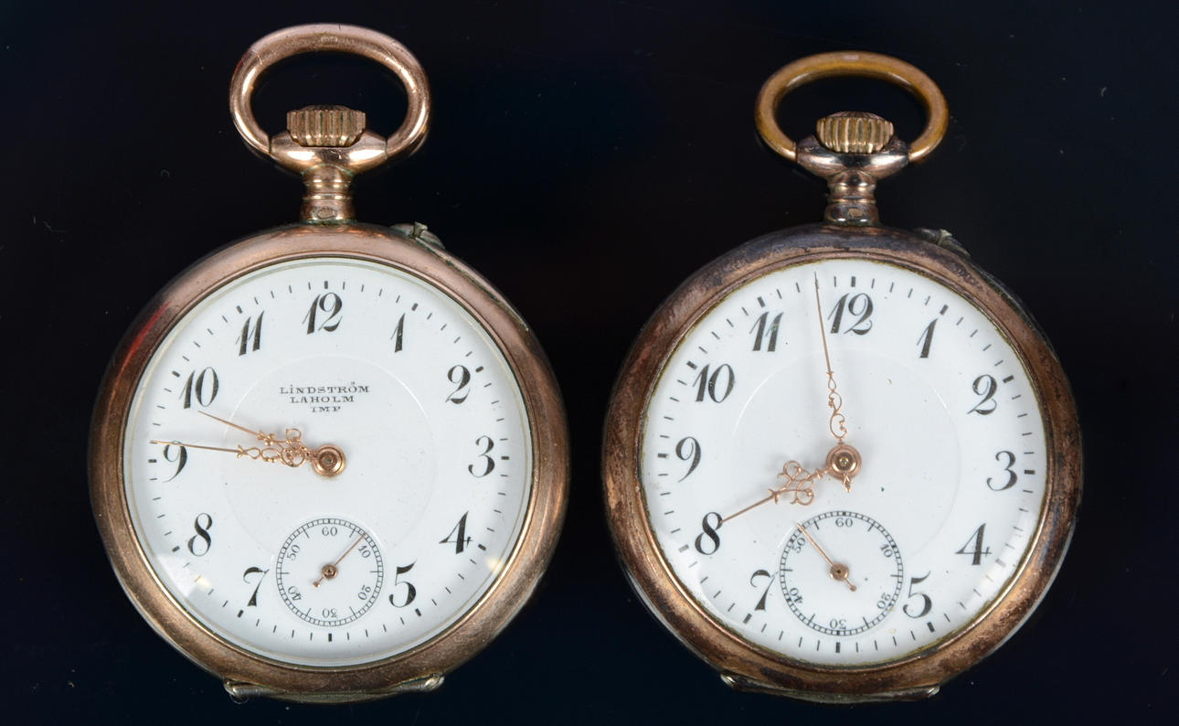 MORMORSUR, 2-stycken, silver, bla Lindström, Laholm.