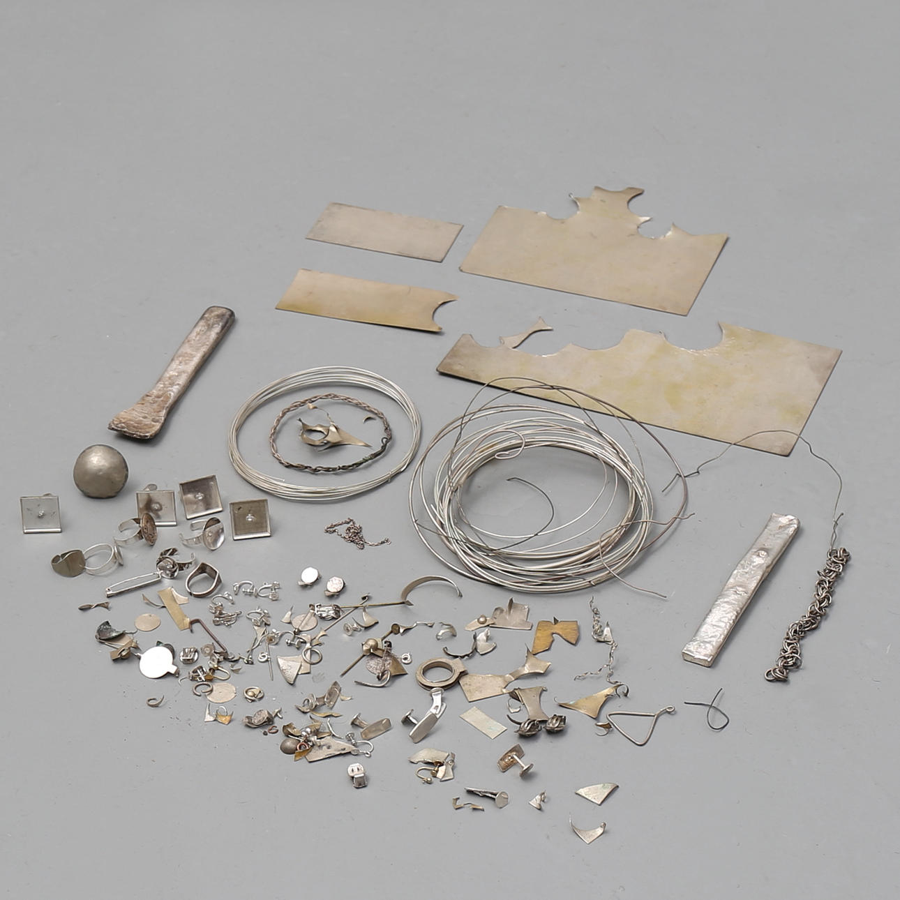 PARTI SILVERSKROT, ostämplat, vikt 963 gram.