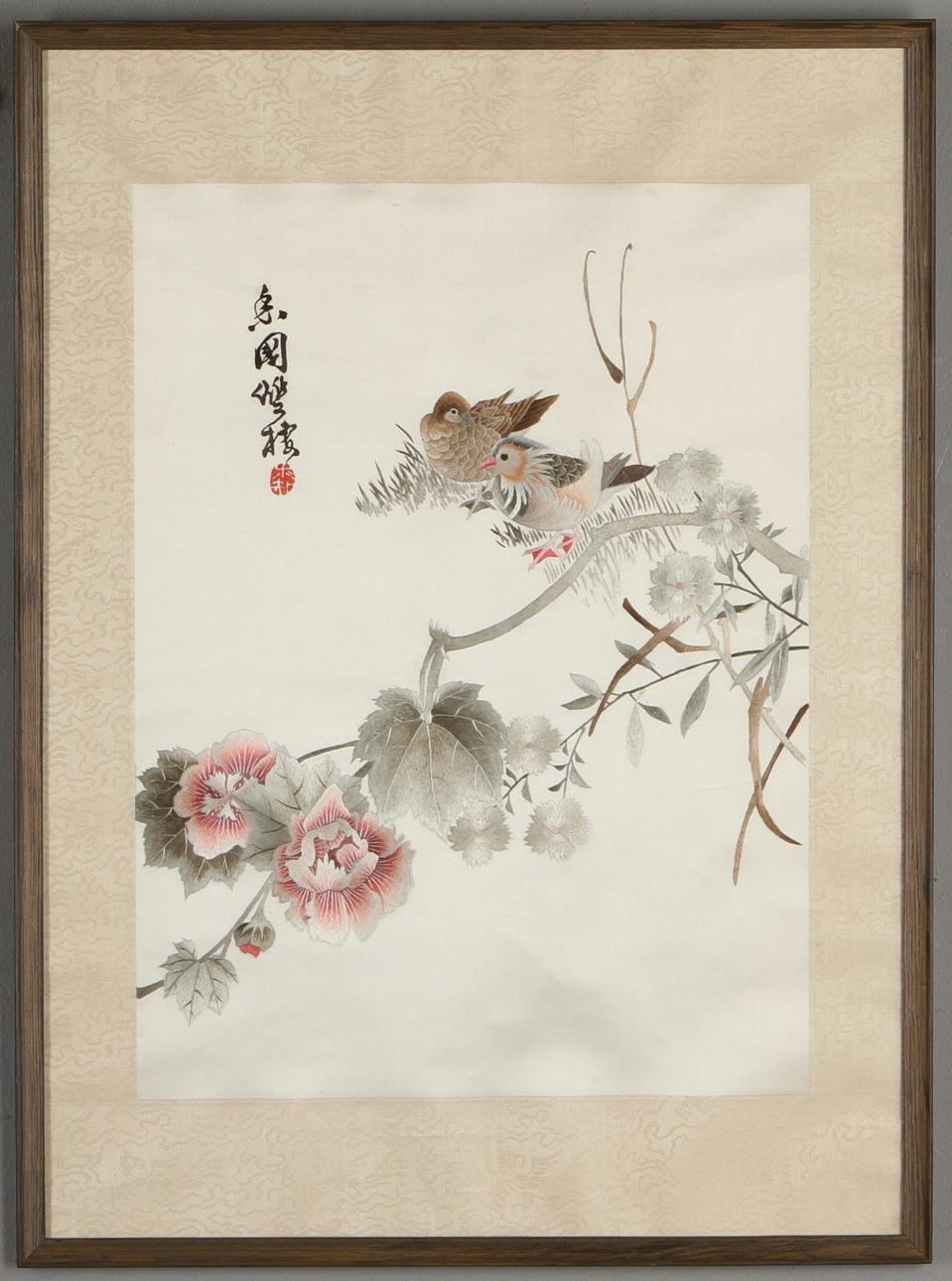 SIDENBRODERIER 2 st, orientaliska.