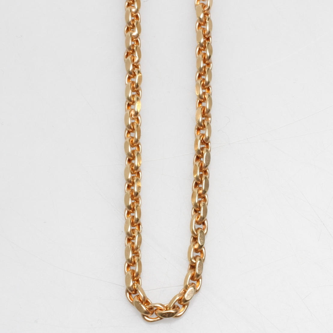 HALSBAND, ankarlänk, 18k guld, vikt ca 13,3 gram.