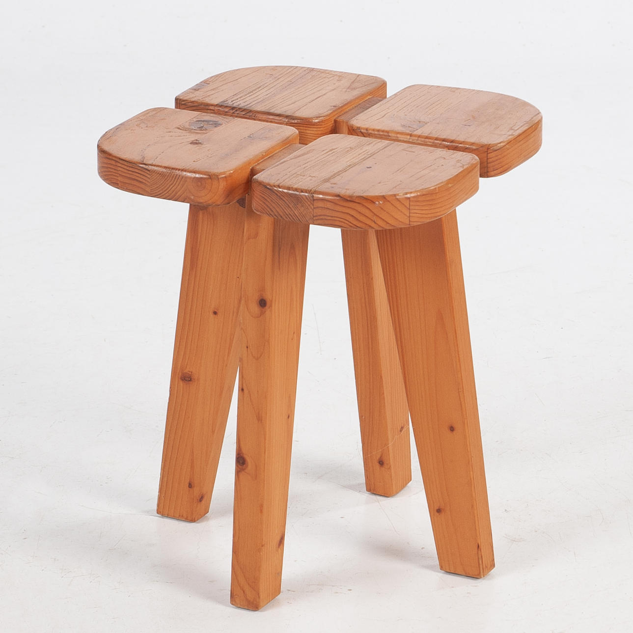 LISA JOHANSSON-PAPE. Stool, “Clover” pine.