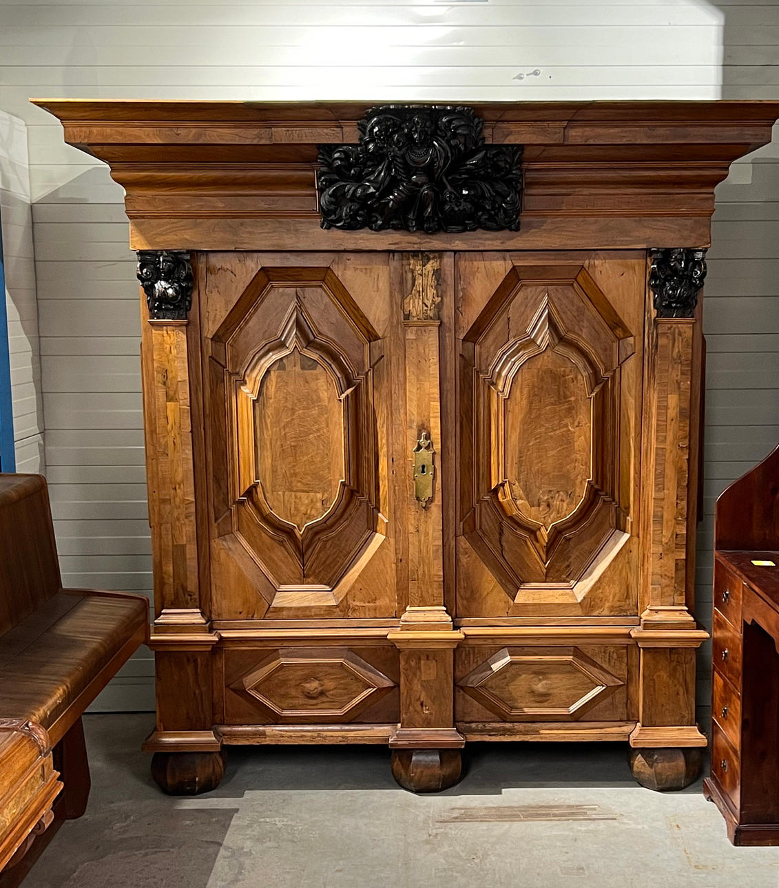 Baroque cabinet, so-called Danziger Schapp, around 1800.