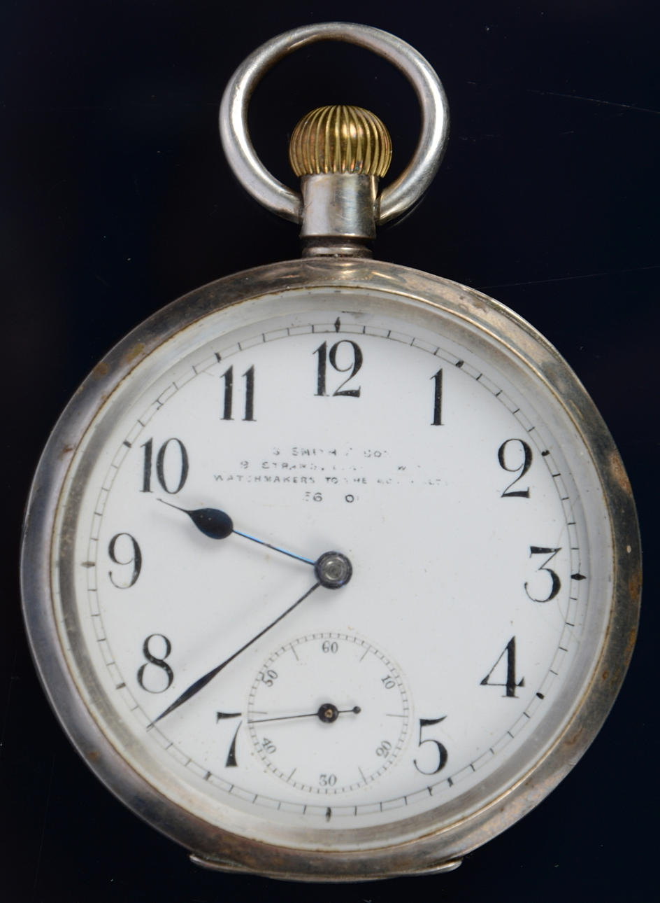 TASCHENUHR, Sterlingsilber, Omega.