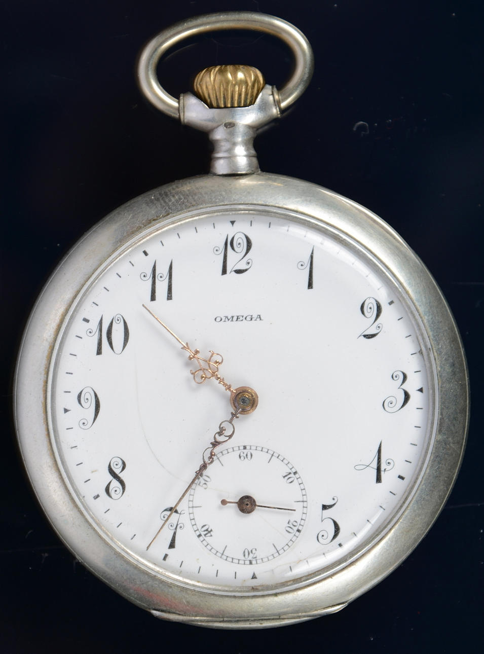 FICKUR, silver, Omega, baklock med lok.