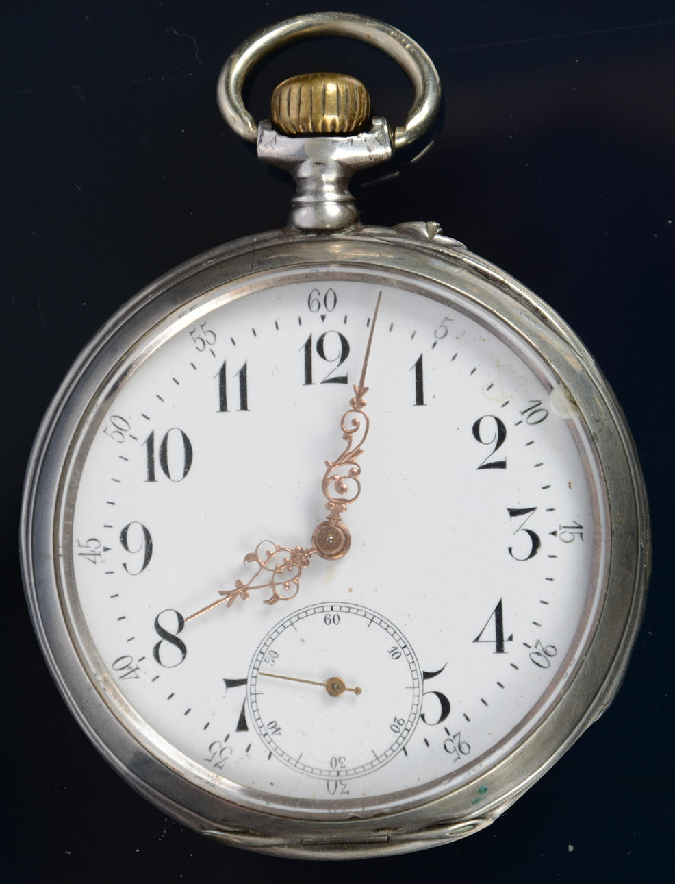 FICKUR, silver, baklock med stora riksvapnet.