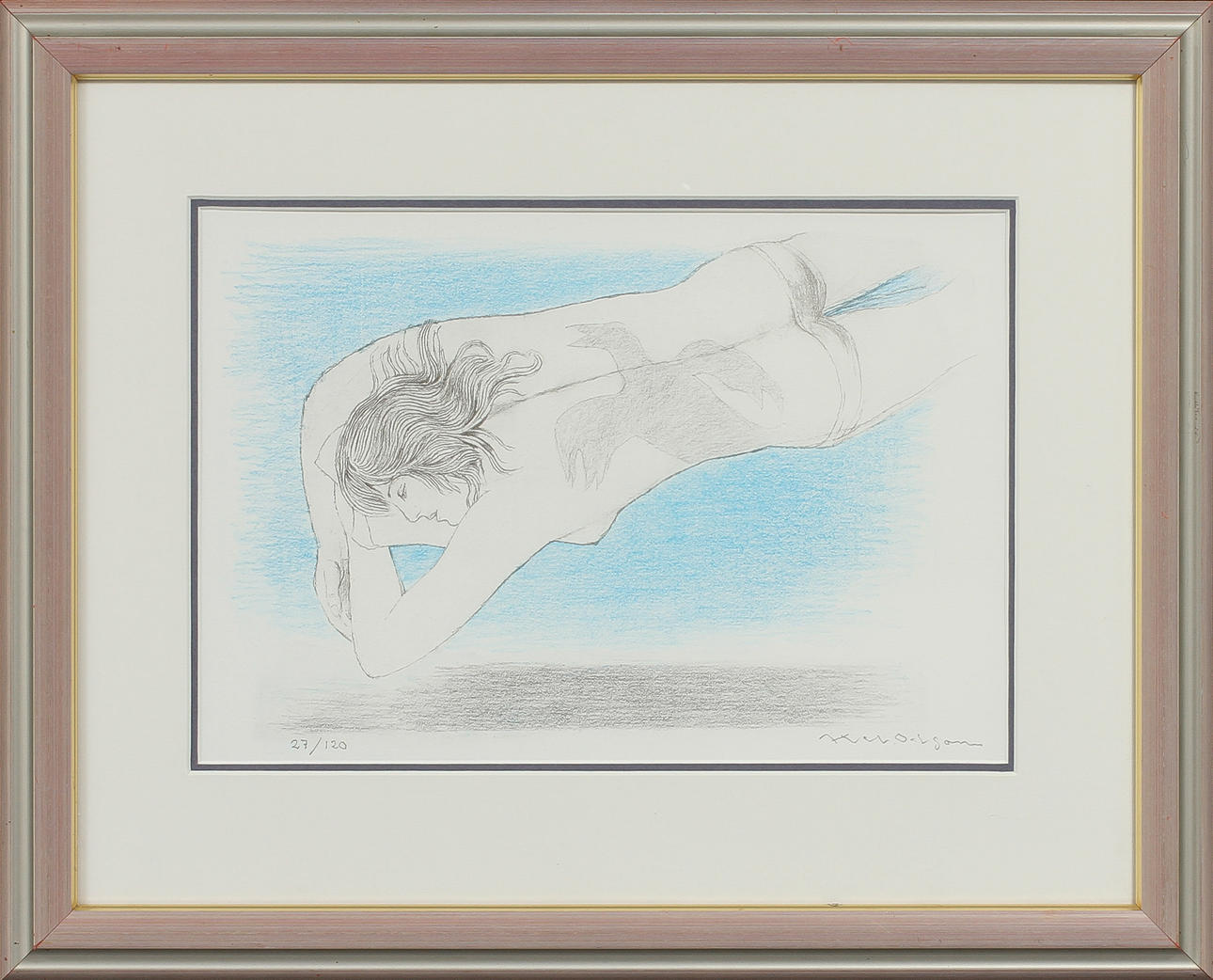 AXEL OLSON. Färglitografi, signerad och numrerad 27/120.