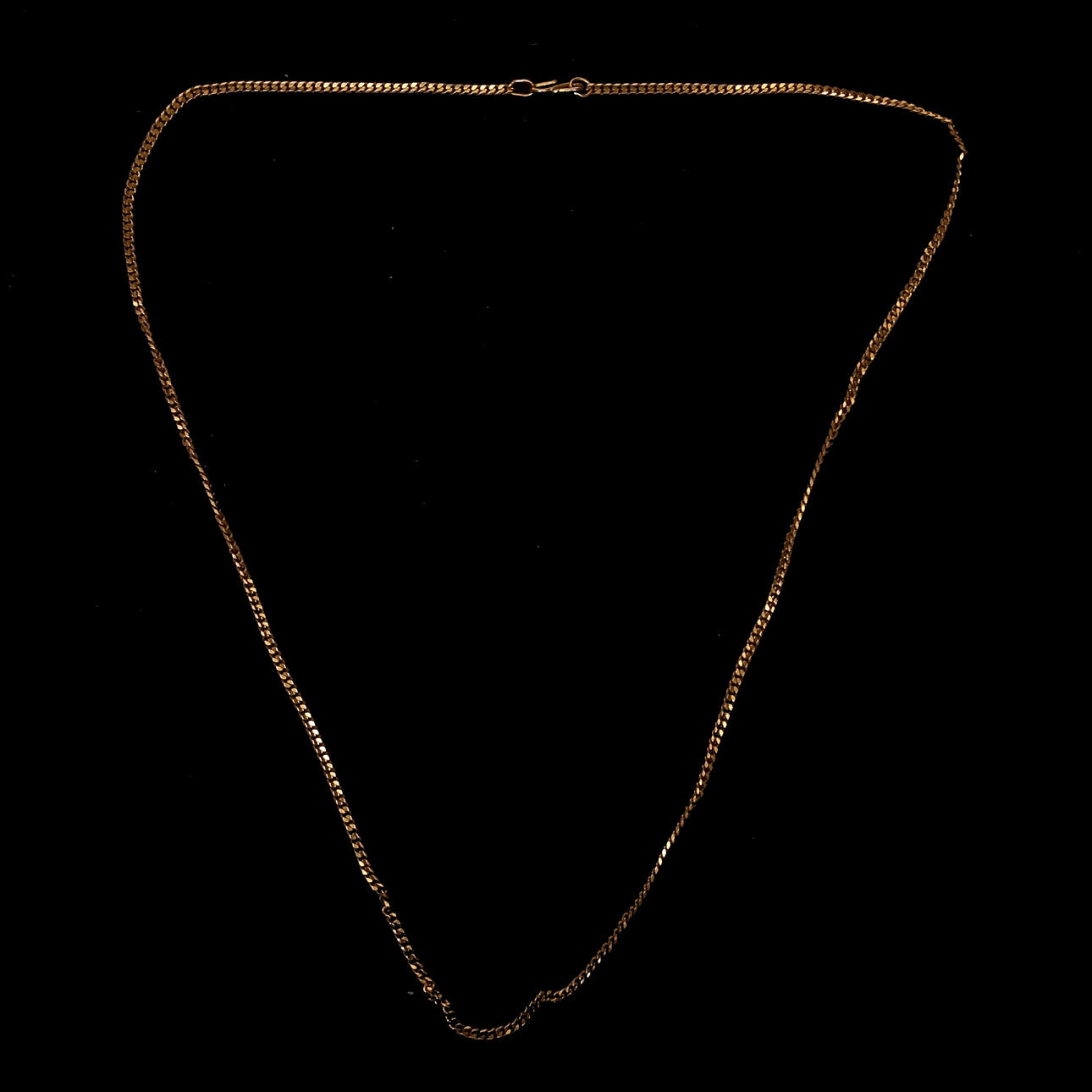 HALSKEDJA 18k guld, pansarmodell.