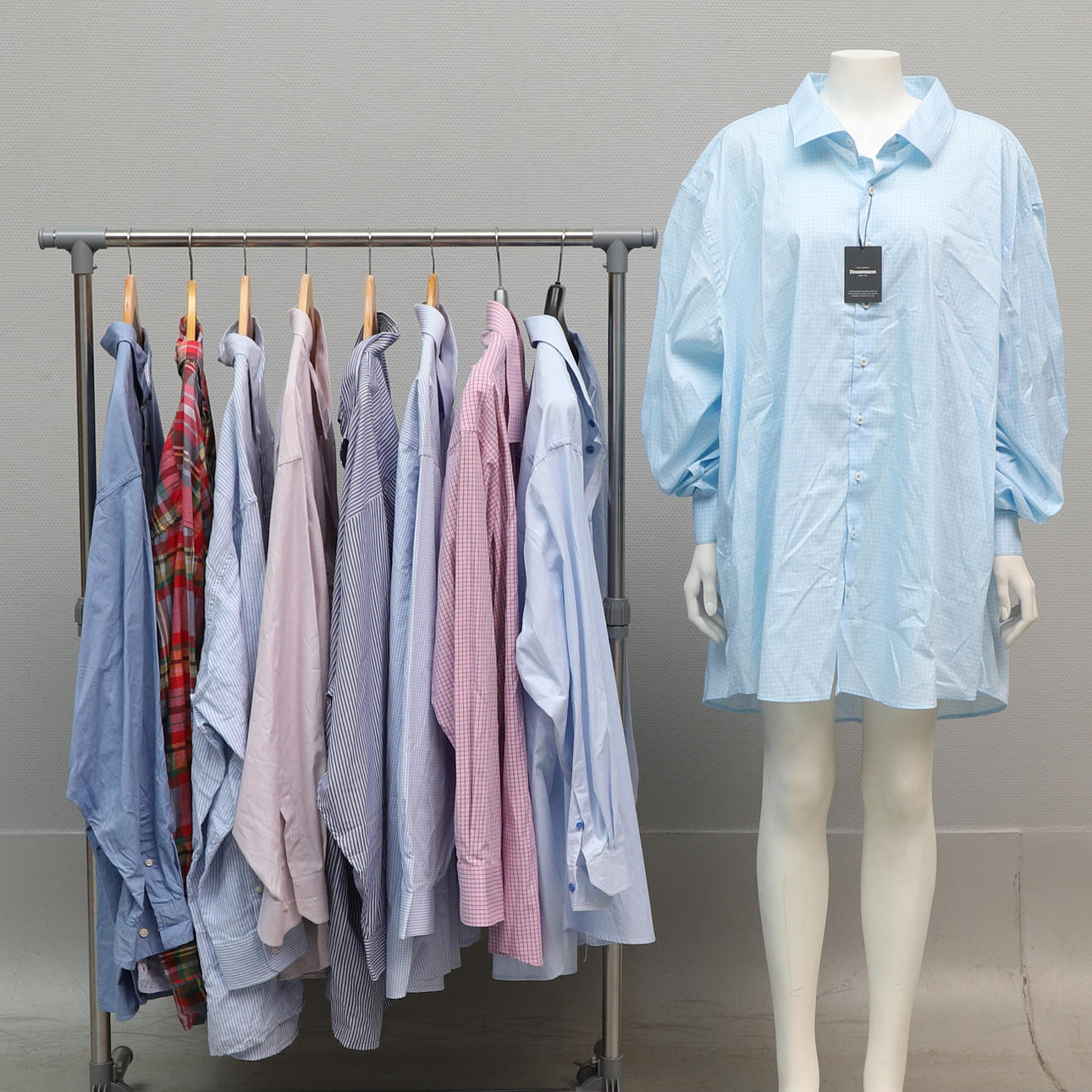 SHIRTS, 9 pcs, mostly Dressman, size 7-8XL.