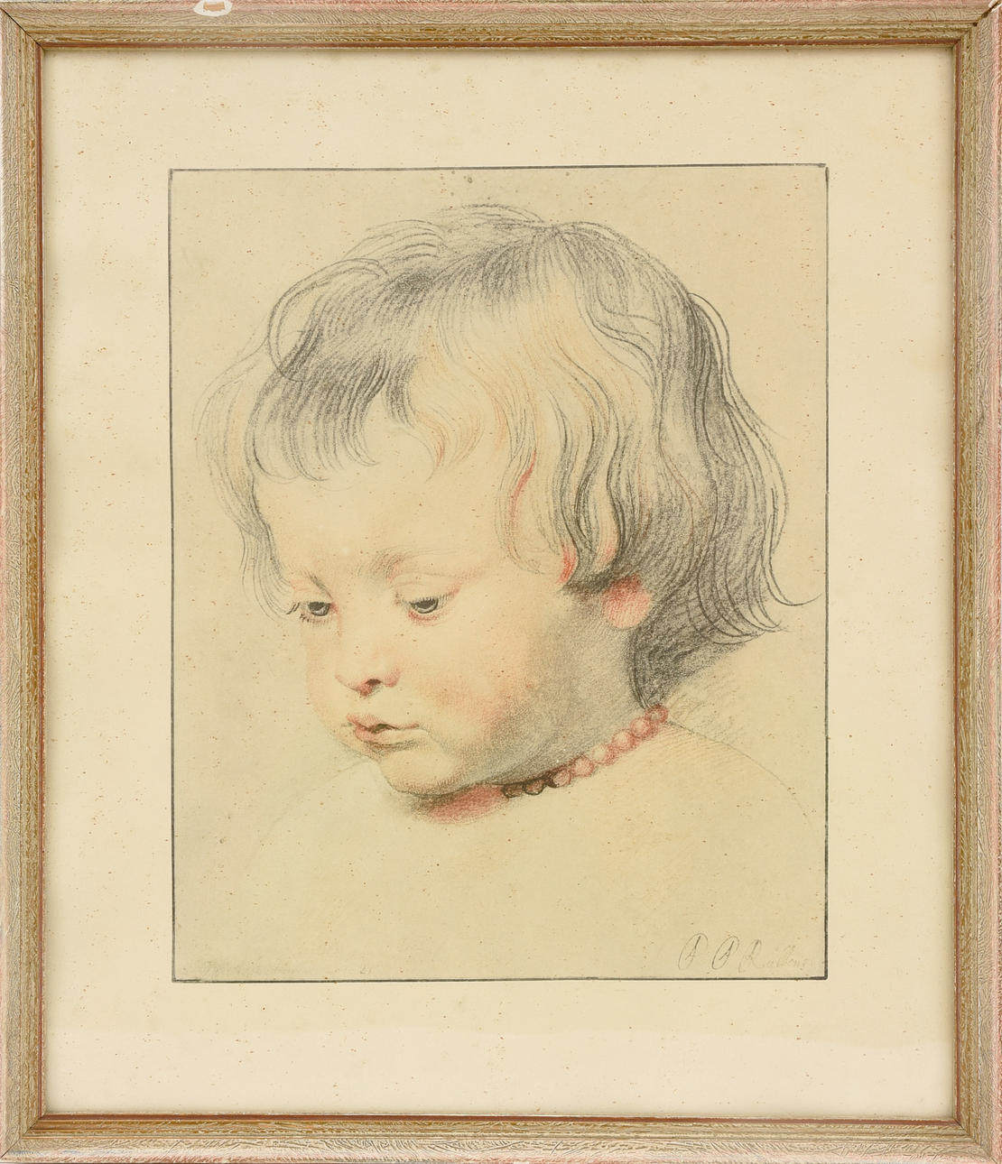 KÜNSTLER UNBEKANNT. ”Nikolas”, porträtt på papper.