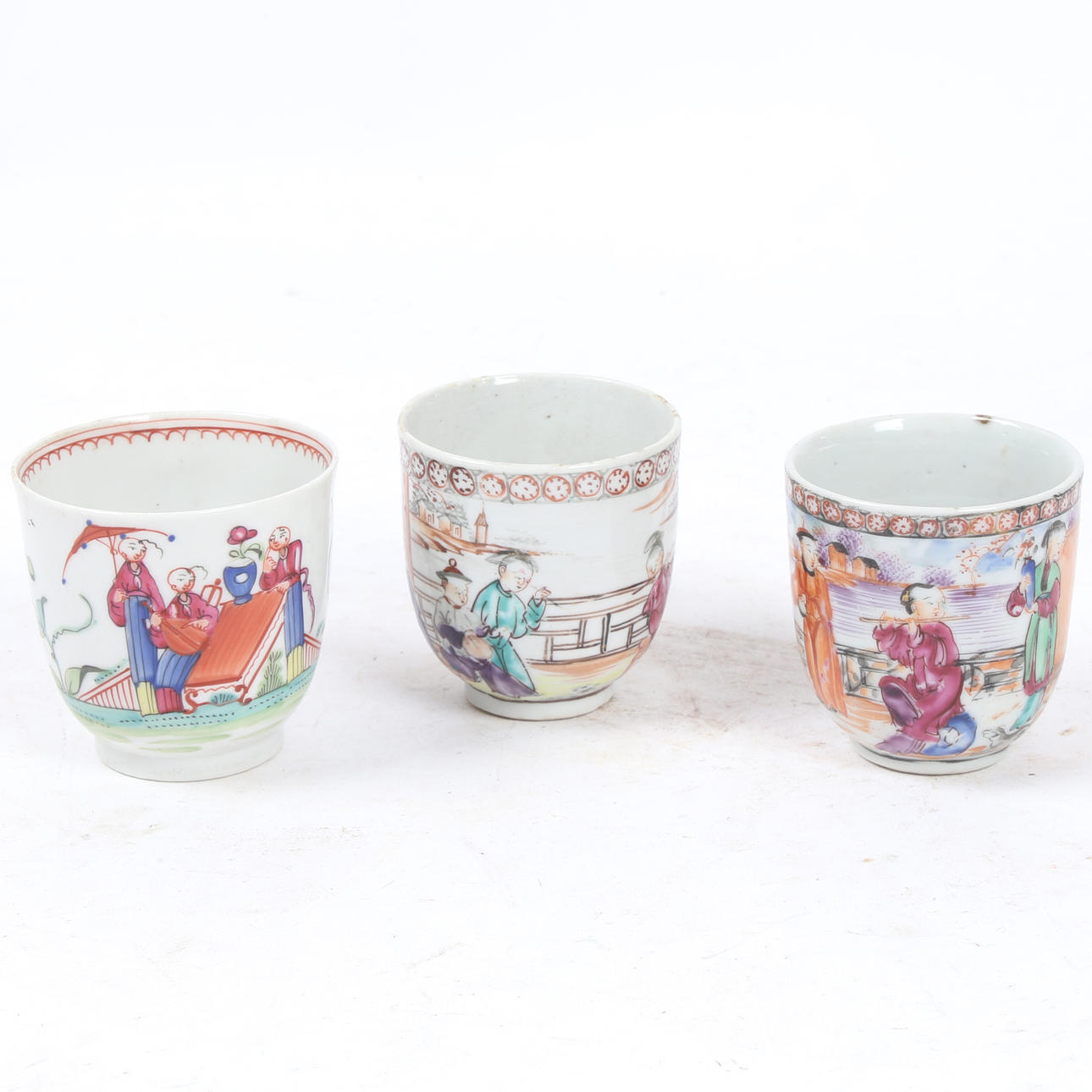 3 ST KINESISKA KOPPAR, 1800-/1900-TAL.