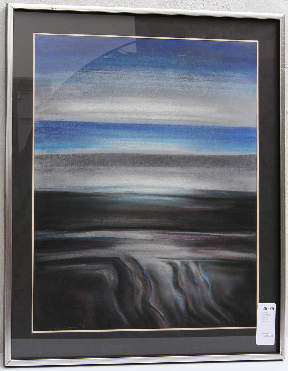 WIKING SVENSSON. Pastell. "Gryning", signerad.