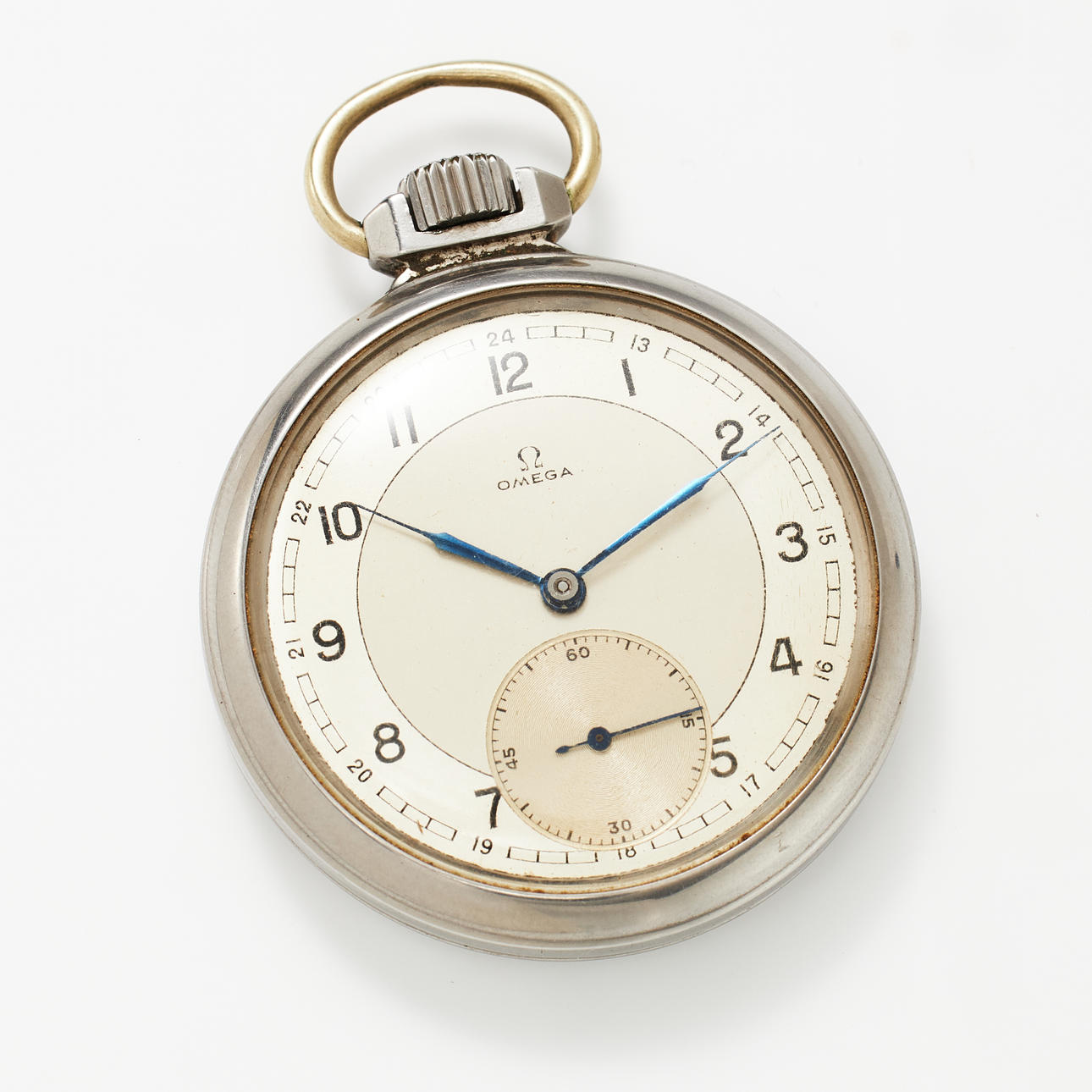 OMEGA, lommeur, stål, ca 1940.