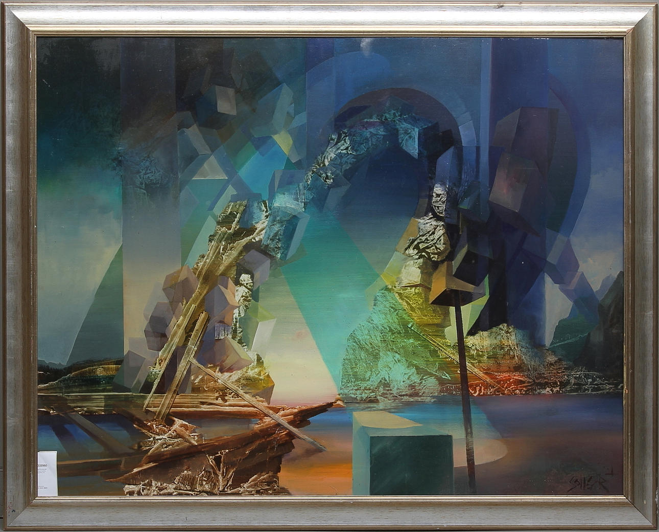 AKOS SOLLAR. olja på pannå, sign.