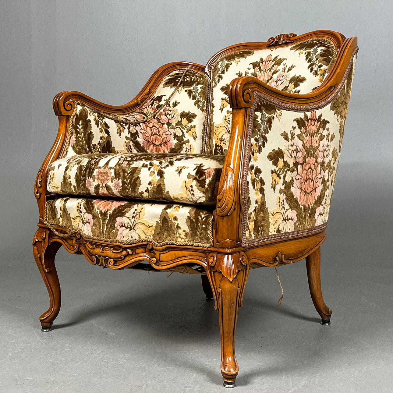 FÅTÖLJ, rokokostil, 1900-tal.