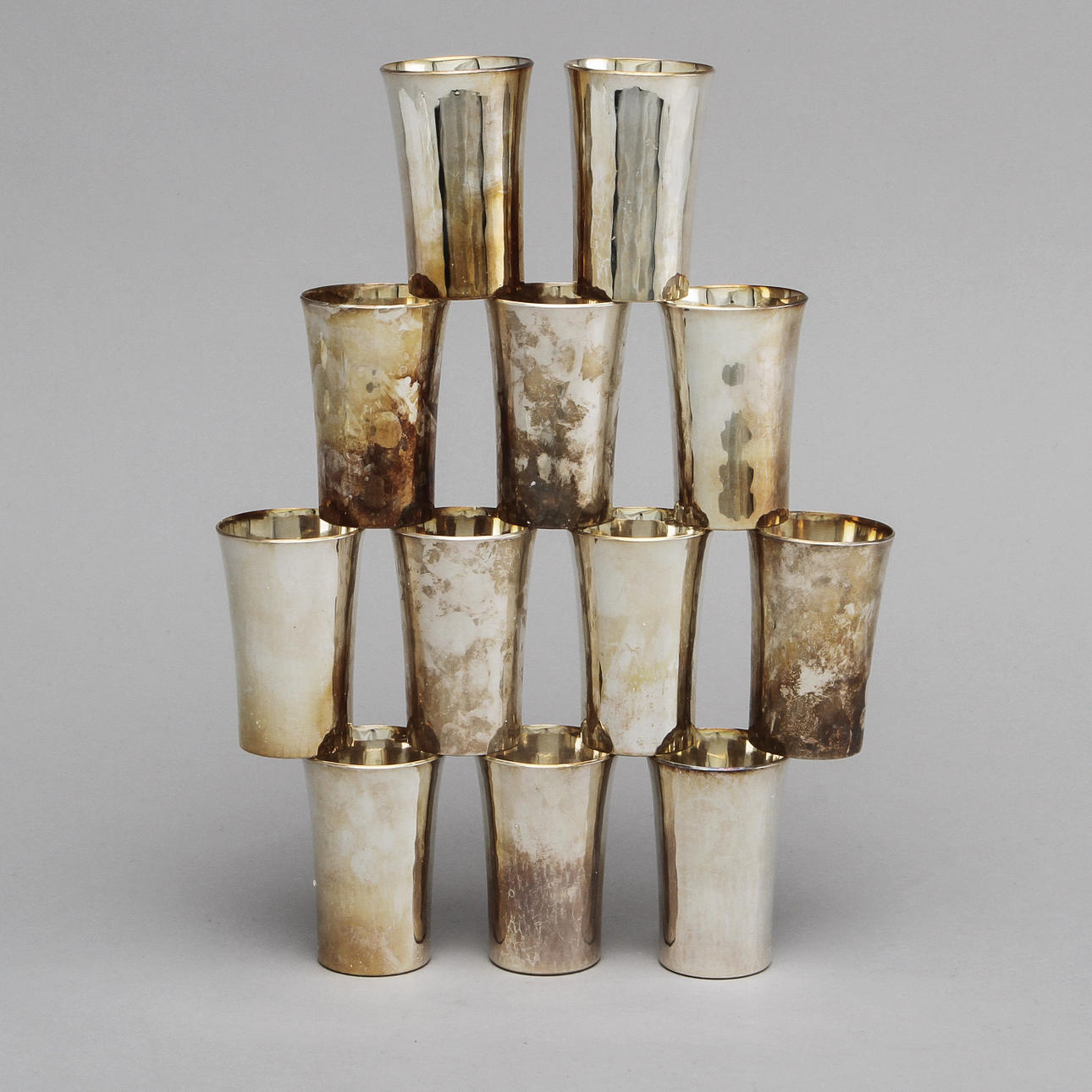 BÄGARE, 12 st, sterling. MGAB, 1960. Vikt 870 gram.