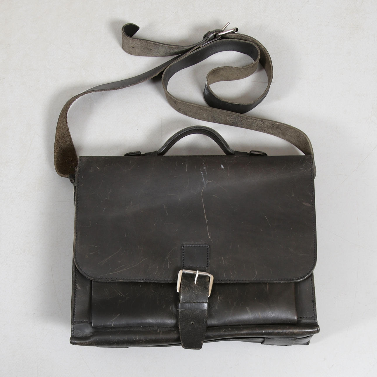 Shoulder bag, leather, Ruitertassen.