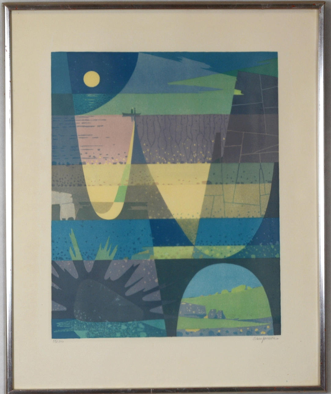 SVEN JONSON. Färglitografi.