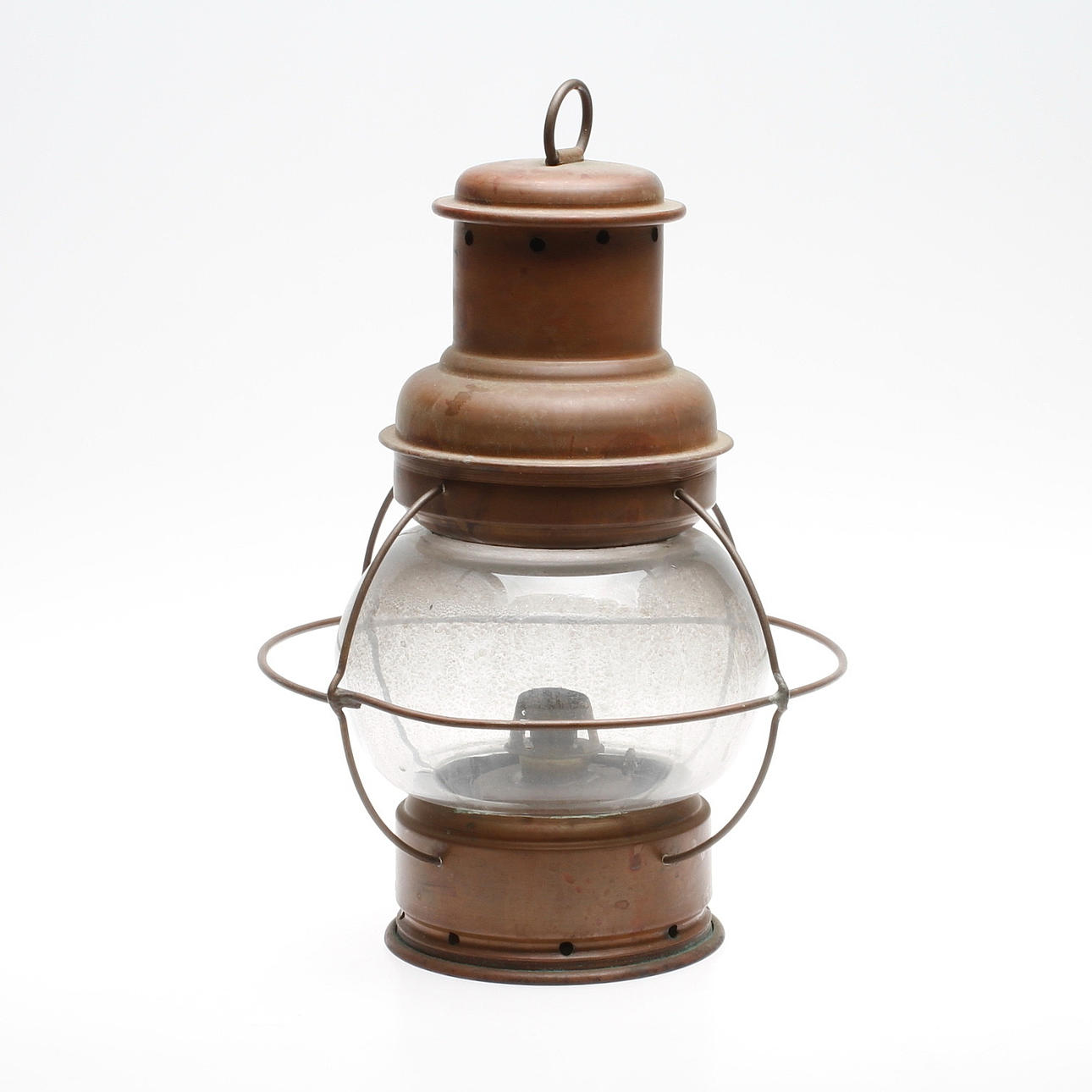 SKEPPSLAMPA, koppar, 1900-tal, märkt "M/S Salt".