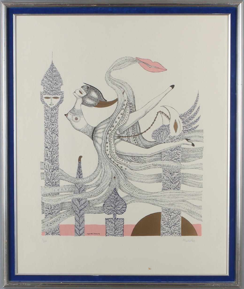 MAX WALTER SVANBERG. "Morgonrodnaden", litografi, signerad och numrerad 3/200.