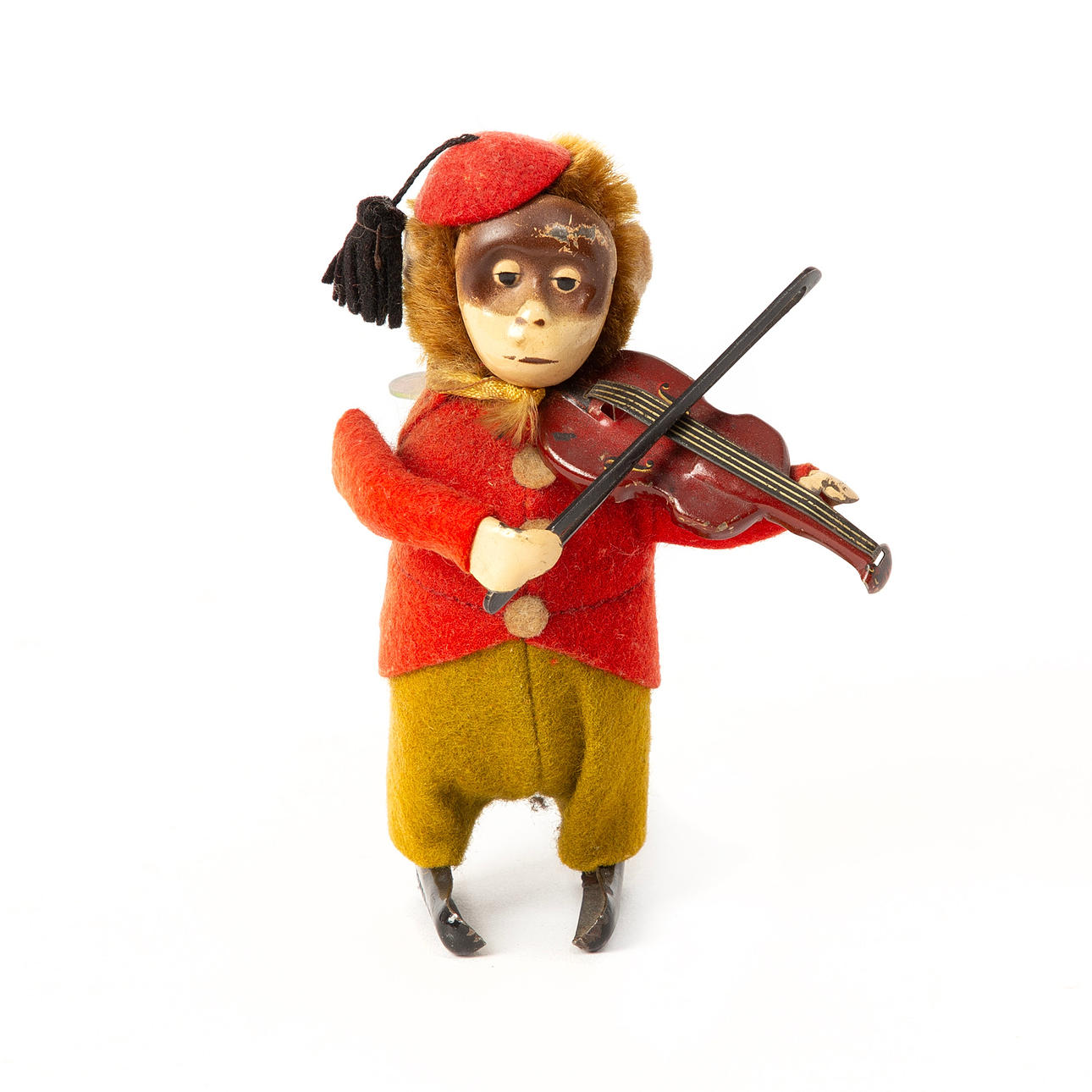 MECHANICAL TOY. A violin playing monkey, Schuco, Germany, 1930s.