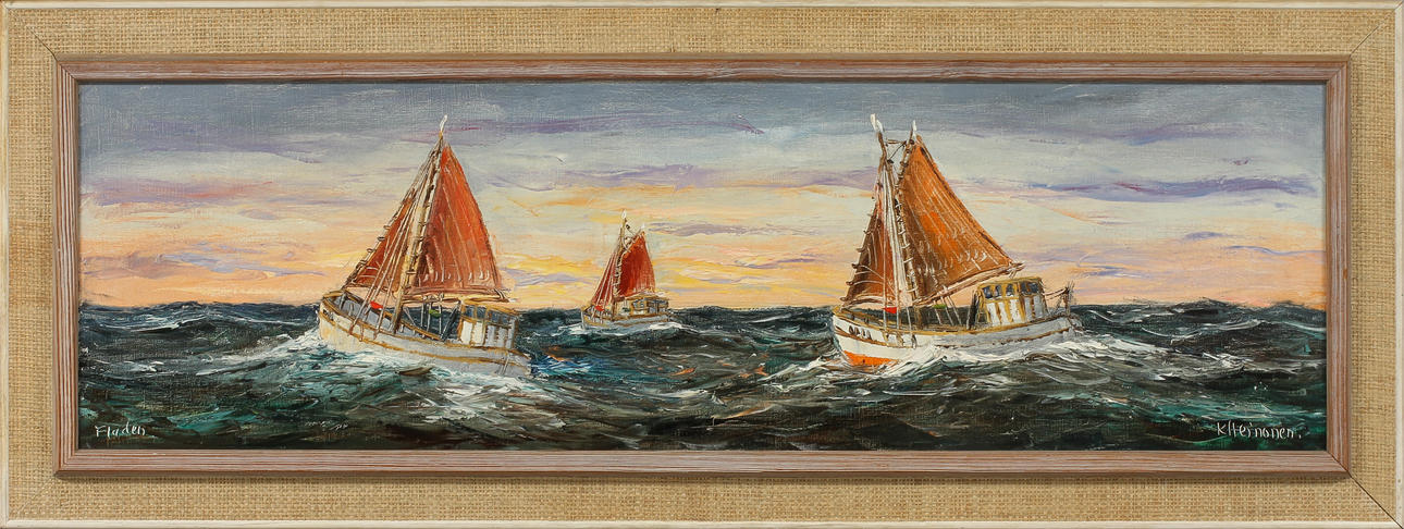 KURT ERIK HEINONEN. "Fladen", olja på duk, signerad.