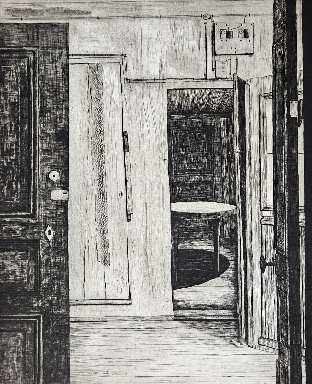 LARS HOFFSTEN. "Interiör. Etsning, ET, signerad och daterad -82.