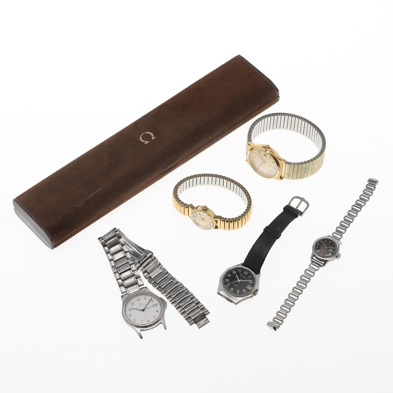 WRISTWATCHES, 5 pcs, manual & quartz.
