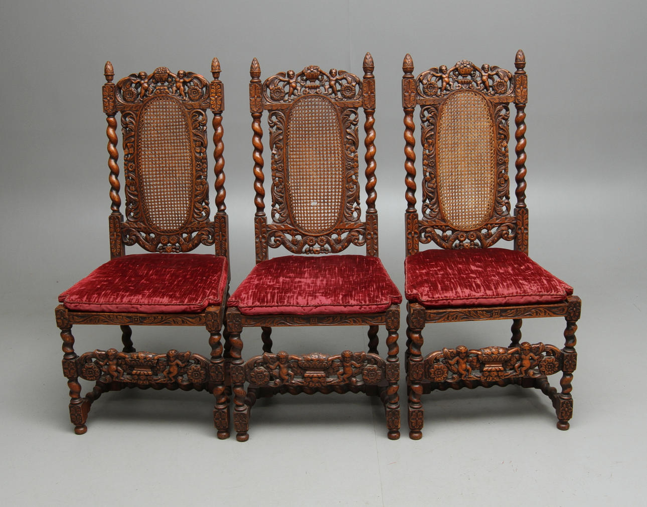 STOLAR, 3 st, barockstil, omkring 1900.