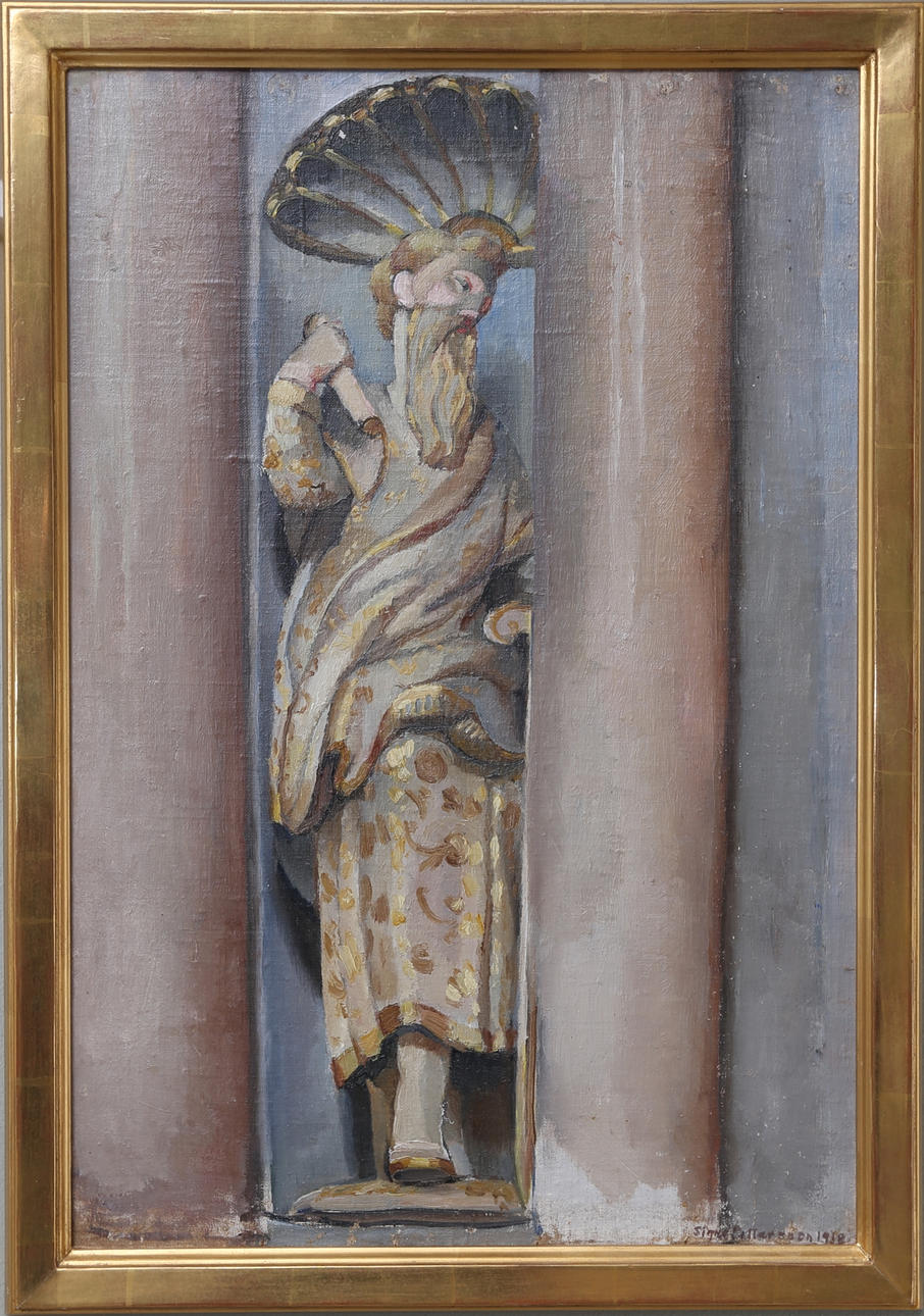 SIGNE BARTH. Apostel, olja på duk, signerad Signe Pettersson 1918.