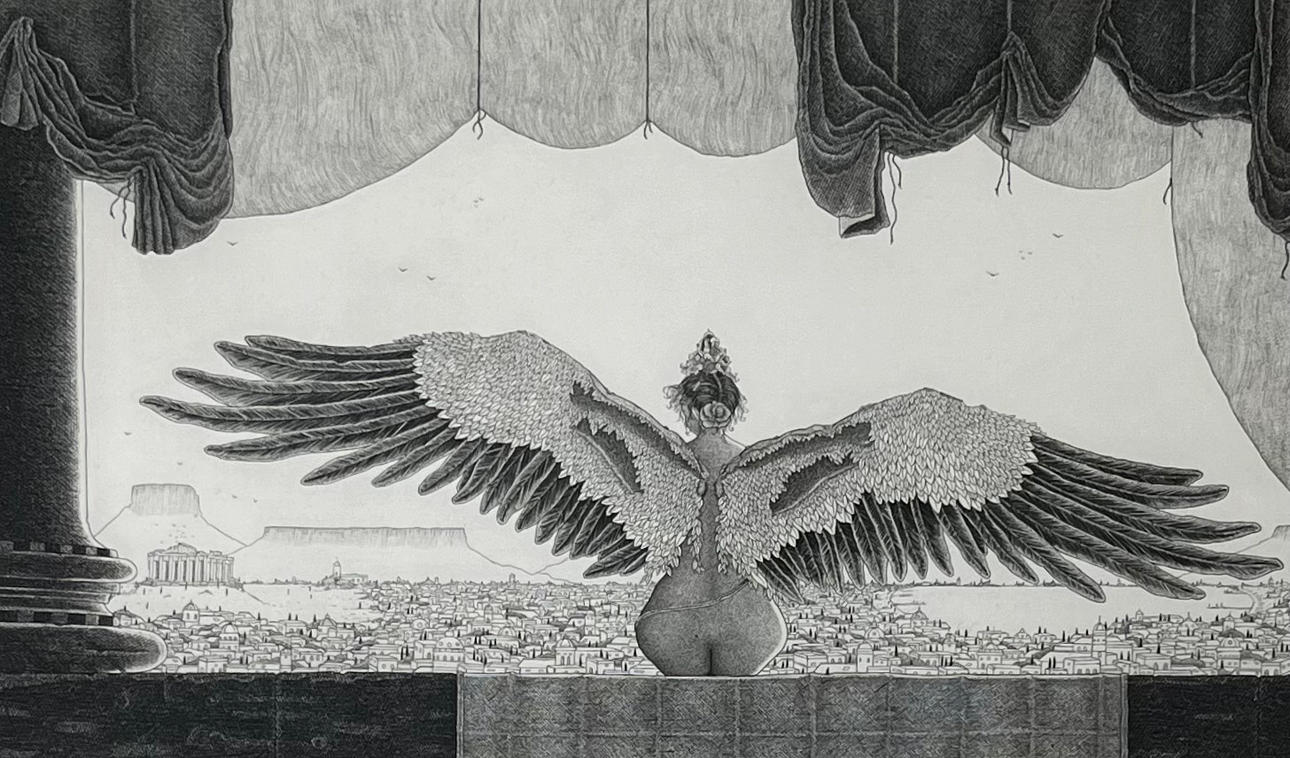 MICHEL ESTEBE. Etching, signed, numbered 15/110 and dated 1986.