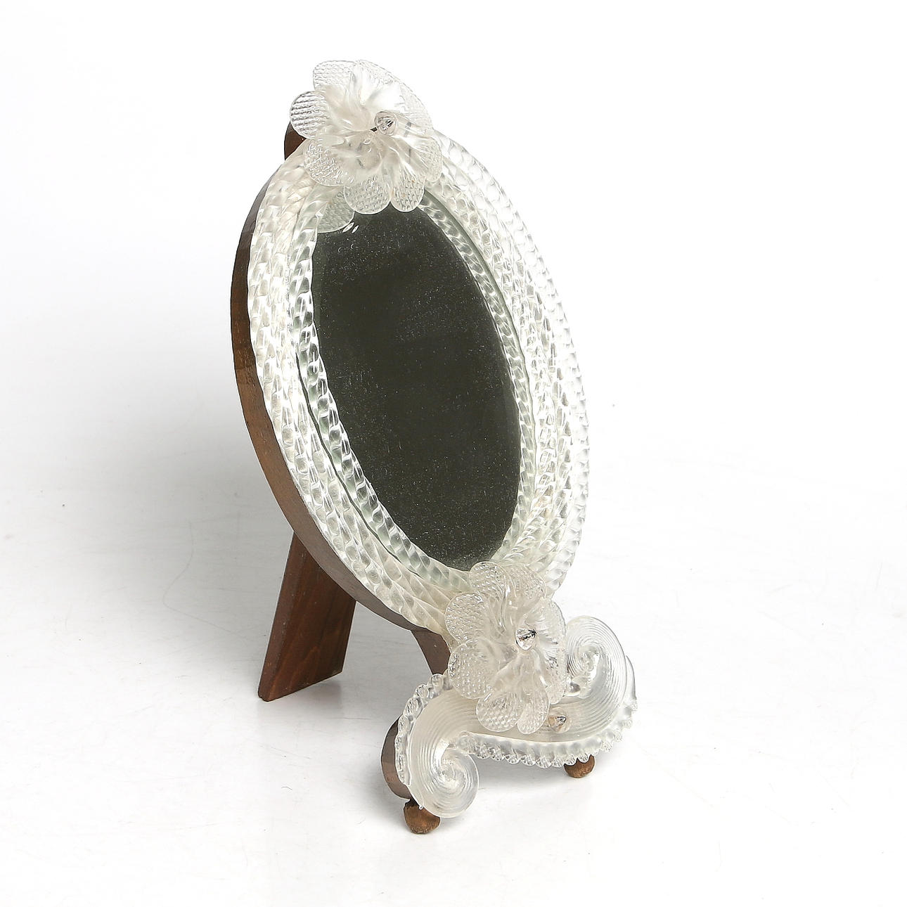 BORDSSPEGEL, glas, Murano, 1900-talets första hälft.