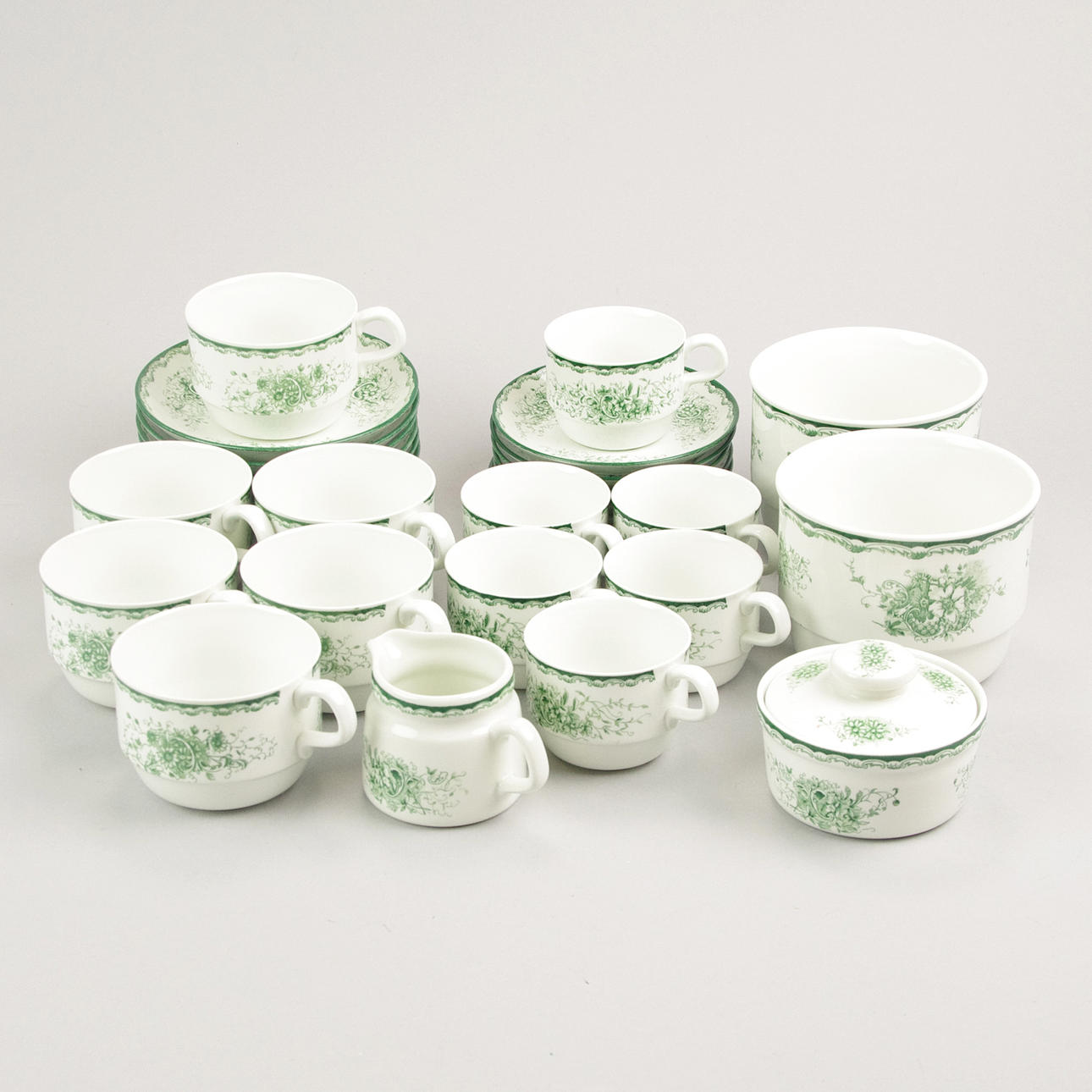 TE & KAFFESERVIS, "Grön Anna", Rörstrand, design Carl-Harry Stålhane 1964.