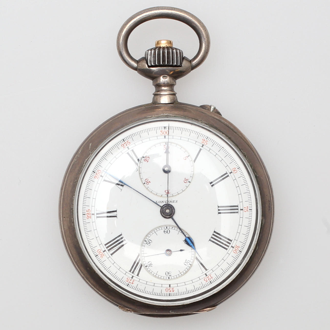 FICKUR, silver, Longines, kronograf funktion, bär datering 1889.