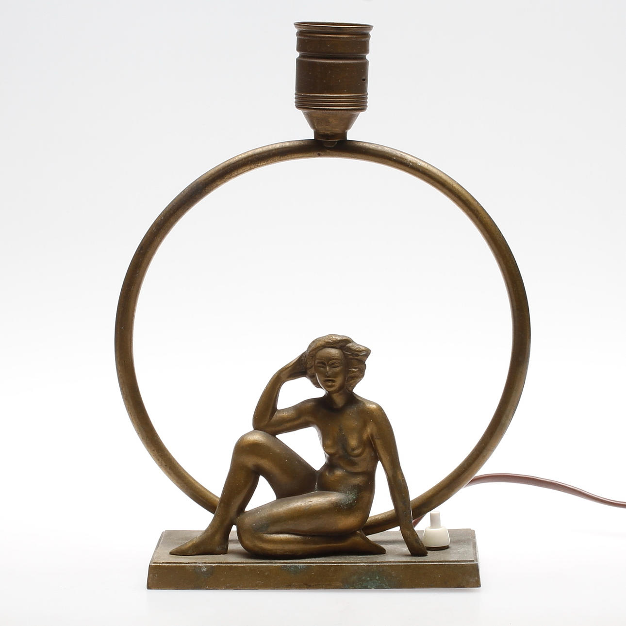 BORDLAMPA, Stjärnmetall, art deco, 1930-tal.