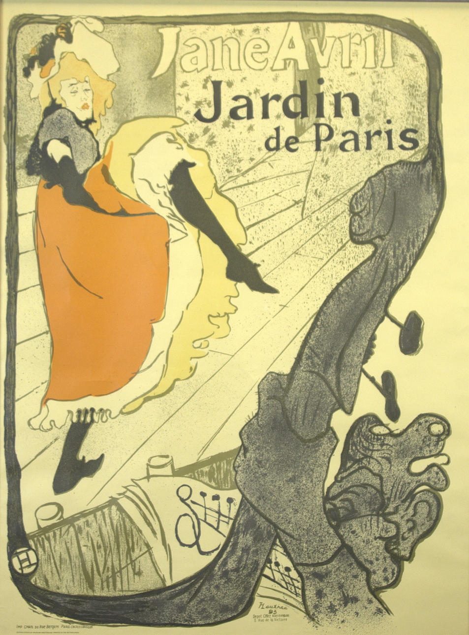 HENRI DE TOULOUSE LAUTREC. Después. Póster «Jane Avril», Países