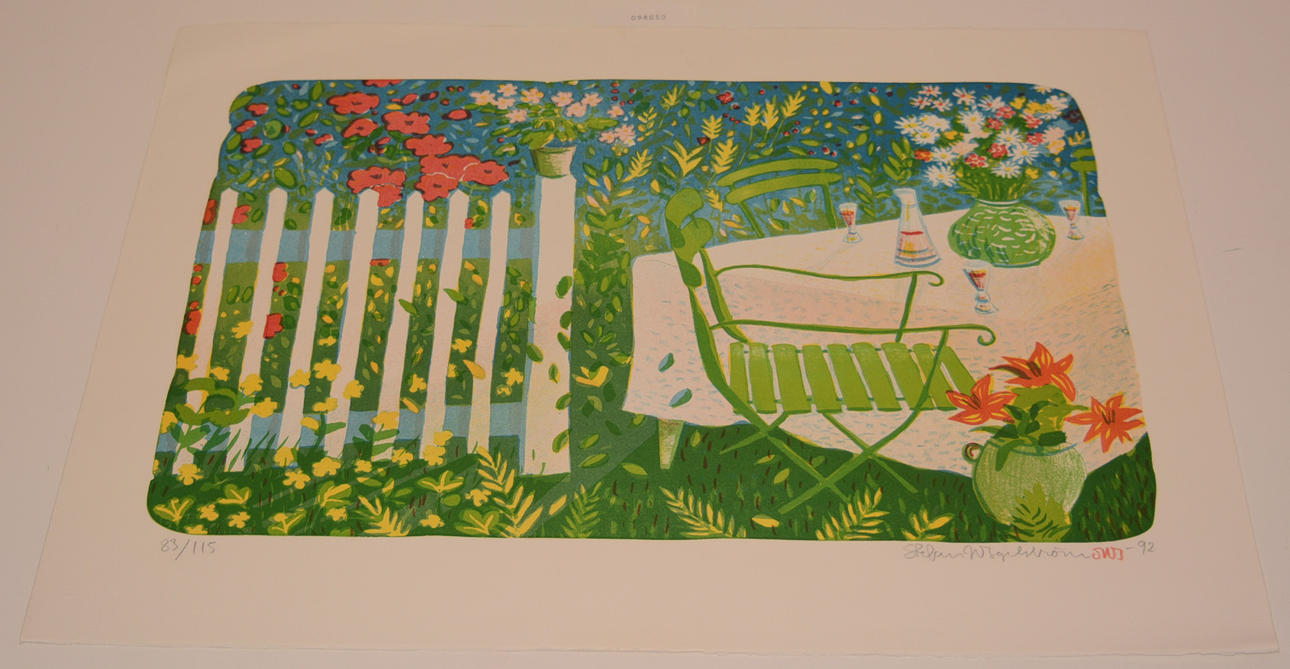 STEFAN W IGELSTRÖM. The Summer Garden. lithograph.