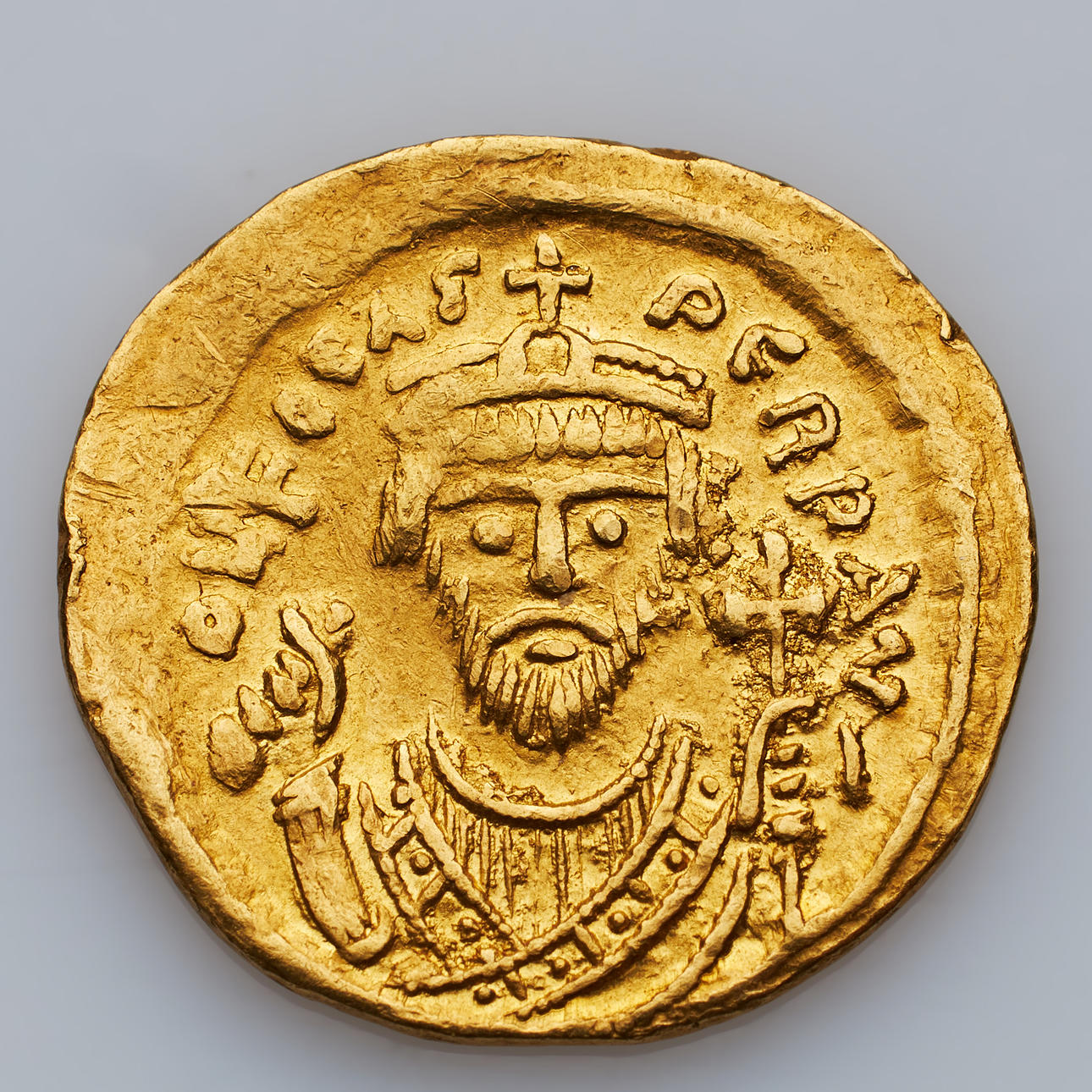 GOLD COIN, Phocas, Byzantine Emperor 602-610, solidus minted in