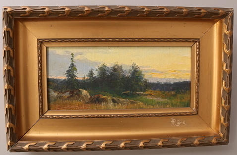 JOHAN SEVERIN NILSSON. MALEREI, Öl auf Platte, signiert Severin Nilsson, Landschaft.