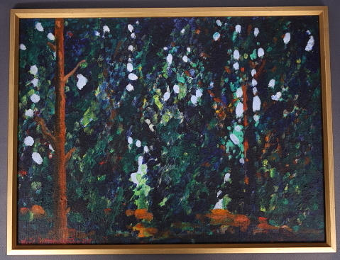 LEIF WIDERY. TAVLA, olja duk, signerad Leif Widery 1975, "Gläntan-I".